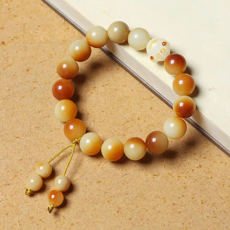 Natural Bodhi Seed Paw Claw Bracelet for Peace & Wisdom (Fits 14-16cm Wrist)
