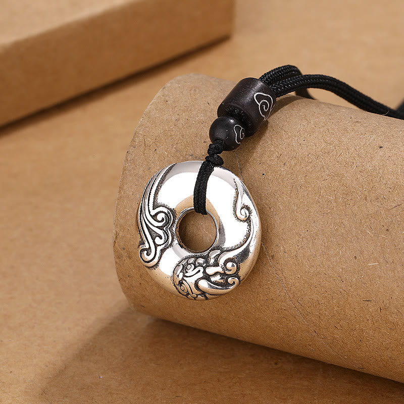 PiXiu Peace Buckle Copper Wealth Necklace Pendant