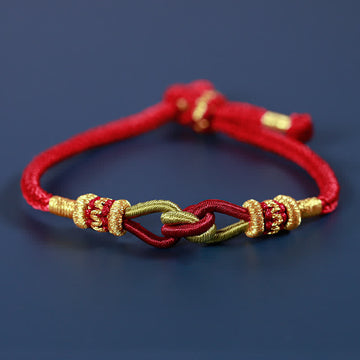 Handmade Braided Red String Knot Bracelet for Strength and Connection