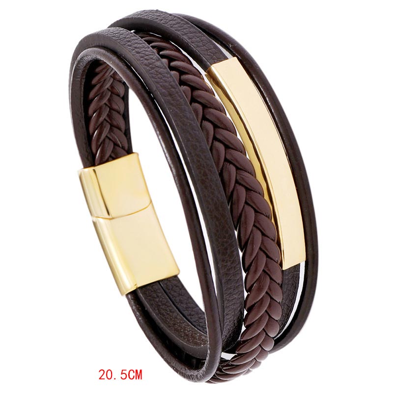 Minimalist Titanium Steel and Leather Unisex Bracelet for Daily Grounding