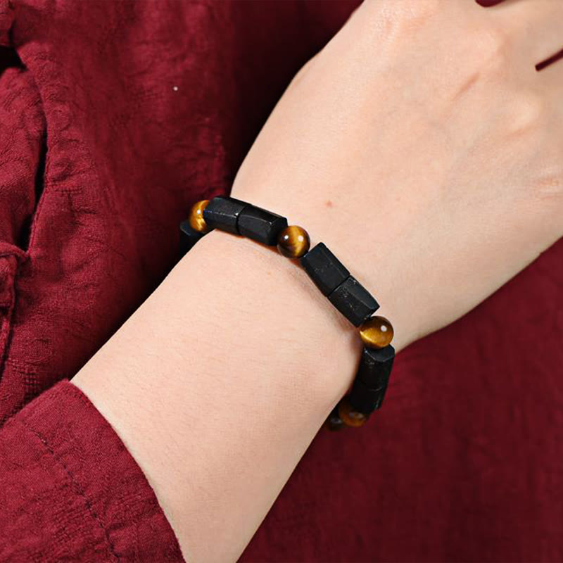 "May Confidence Guide Your Way" Black Tourmaline Bracelet Includes Gift Message Card