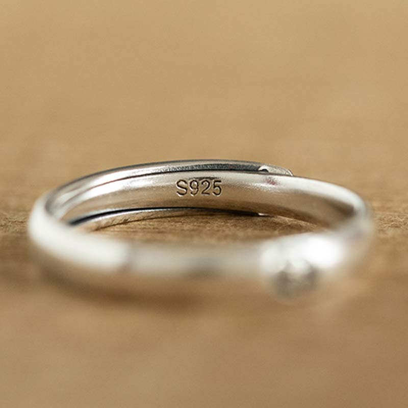 Chinese Zodiac Natal Buddha Couple Silver-plated Ring