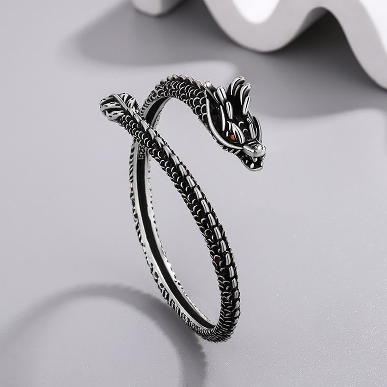Dragon Scales Pattern Luck Protection Bracelet Bangle