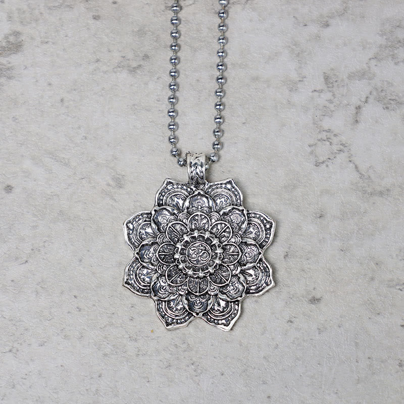 Tibetan Lotus Blessing Necklace Pendant
