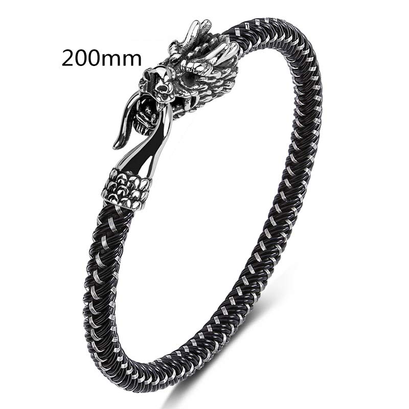 Dragon Titanium Steel Protection Luck Bracelet