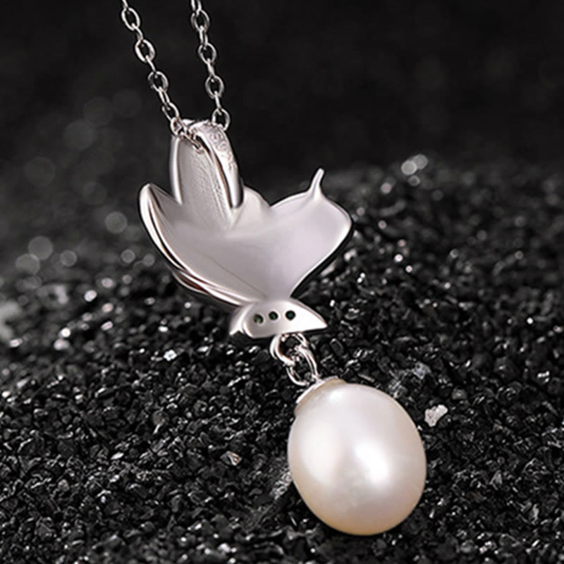 925 Sterling Silver Pearl Butterfly Healing Necklace Pendant Earrings Ring