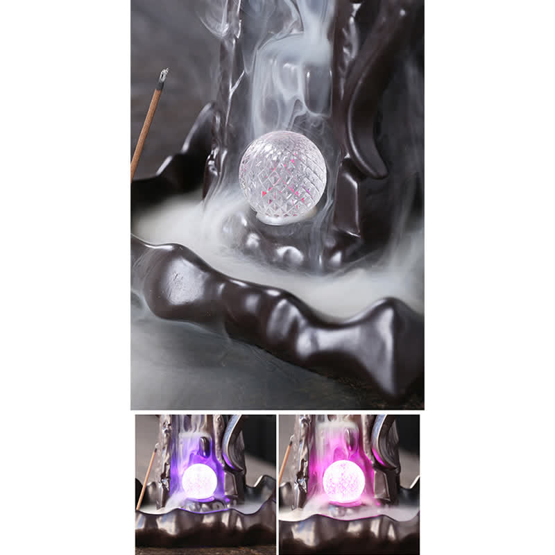 Nordic Dragon Ceramic Backflow Smoke Fountain Sandalwood Incense Burner