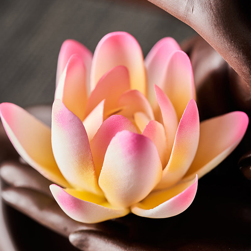 Zen Buddha and Lotus Bergamot Healing Ceramic Incense Burner