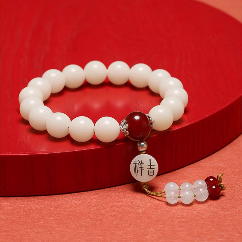 Bodhi Seed and Gemstone Meditation Wrist Mala Bracelet