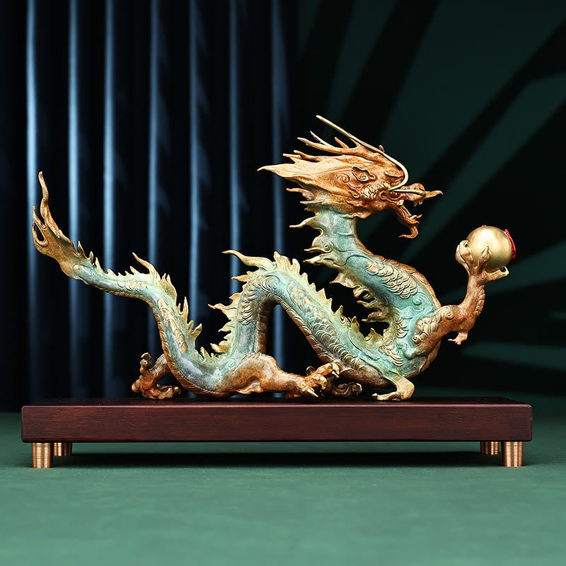 Year Of The Dragon Auspicious Dragon Brass Copper Luck Success Office Decoration