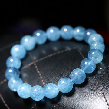 hop Aquamarine Beads Peace Healing Bracelet