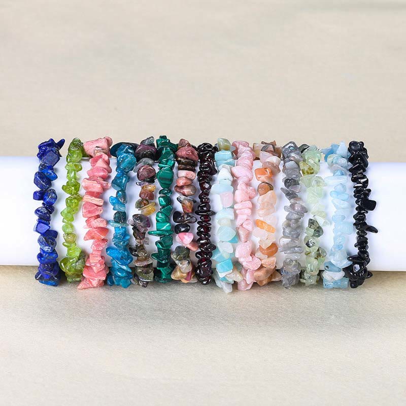 Irregular Cut Crystal Stone Bracelet | Natural Energy Anchor