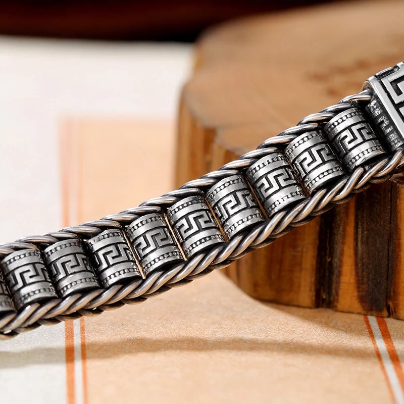 Vintage Lines Pattern Balance Rotatable Bracelet