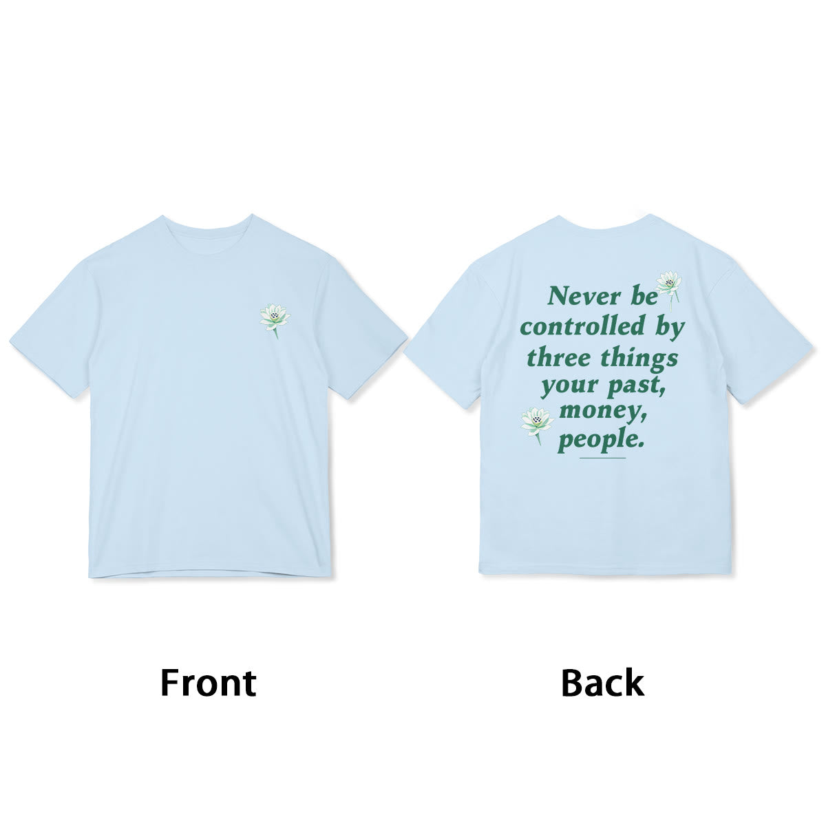 Pure Cotton Lotus Self-Mastery Graphic T-Shirt