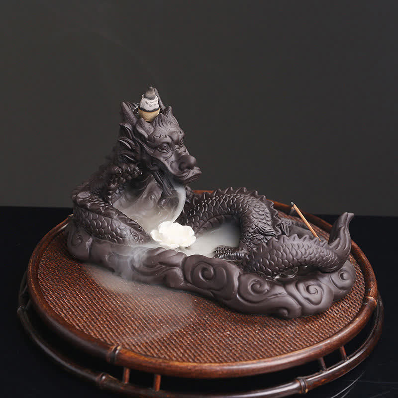 Dragon & Phoenix Motif Incense Burner for Energetic Space Balance