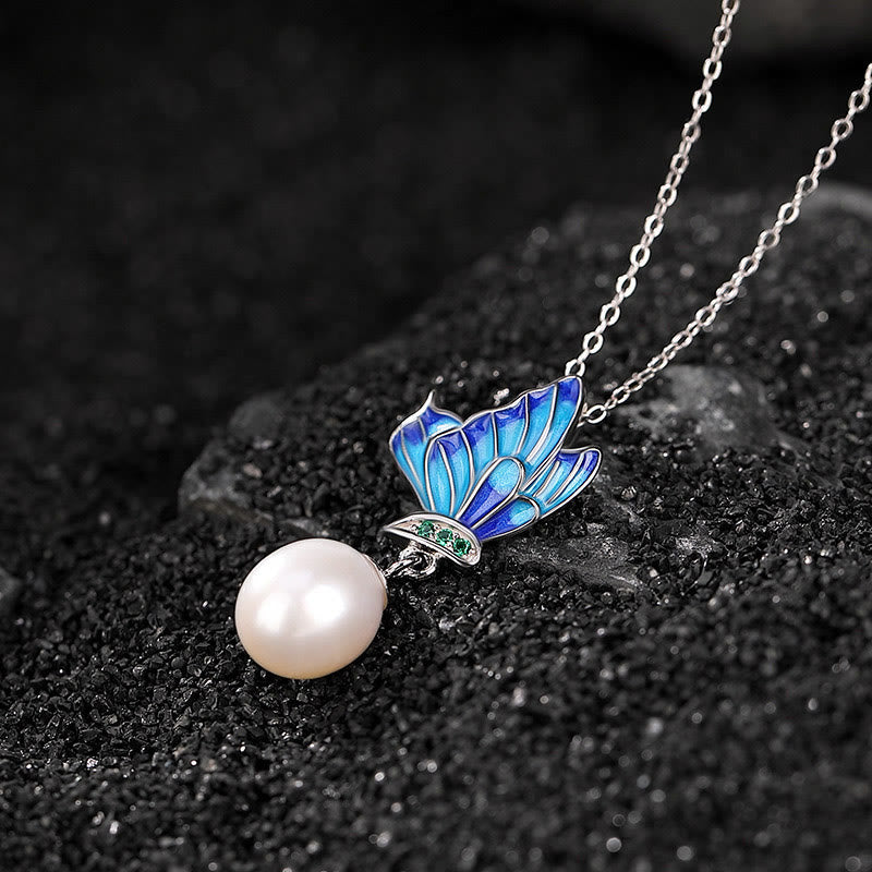 925 Sterling Silver Pearl Butterfly Healing Necklace Pendant Earrings Ring
