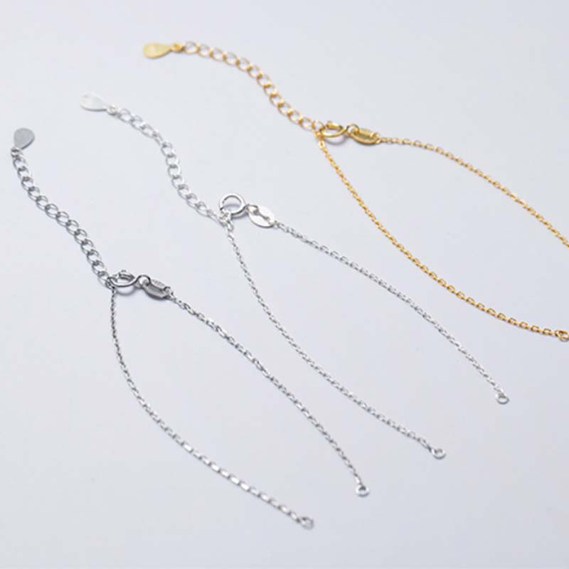 925 Sterling Silver Semi-finished Chain Blessing Bracelet