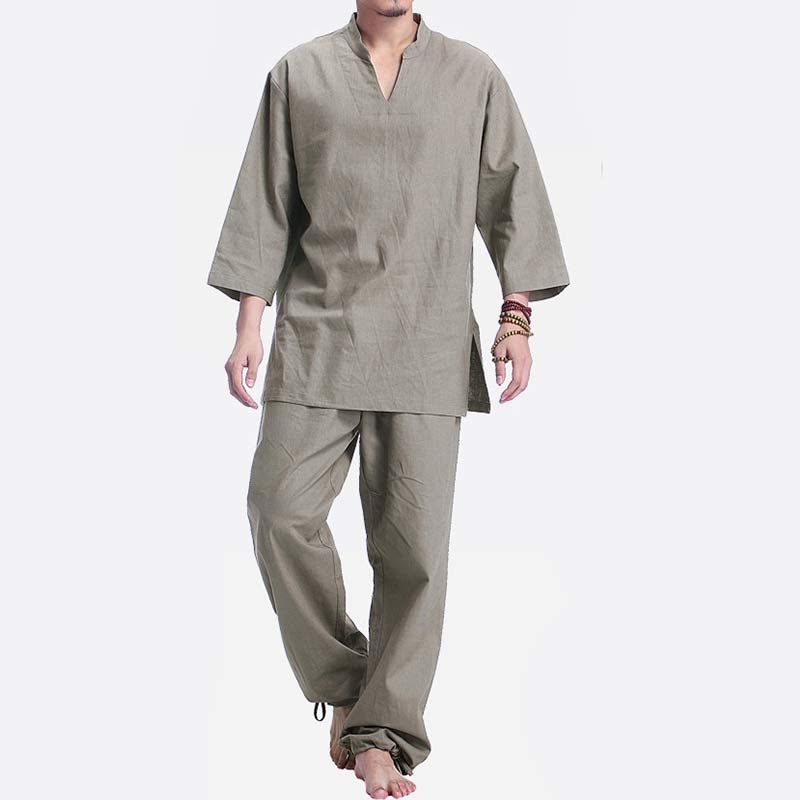 Handcrafted Cotton Linen Minimalist Meditation Practice Set