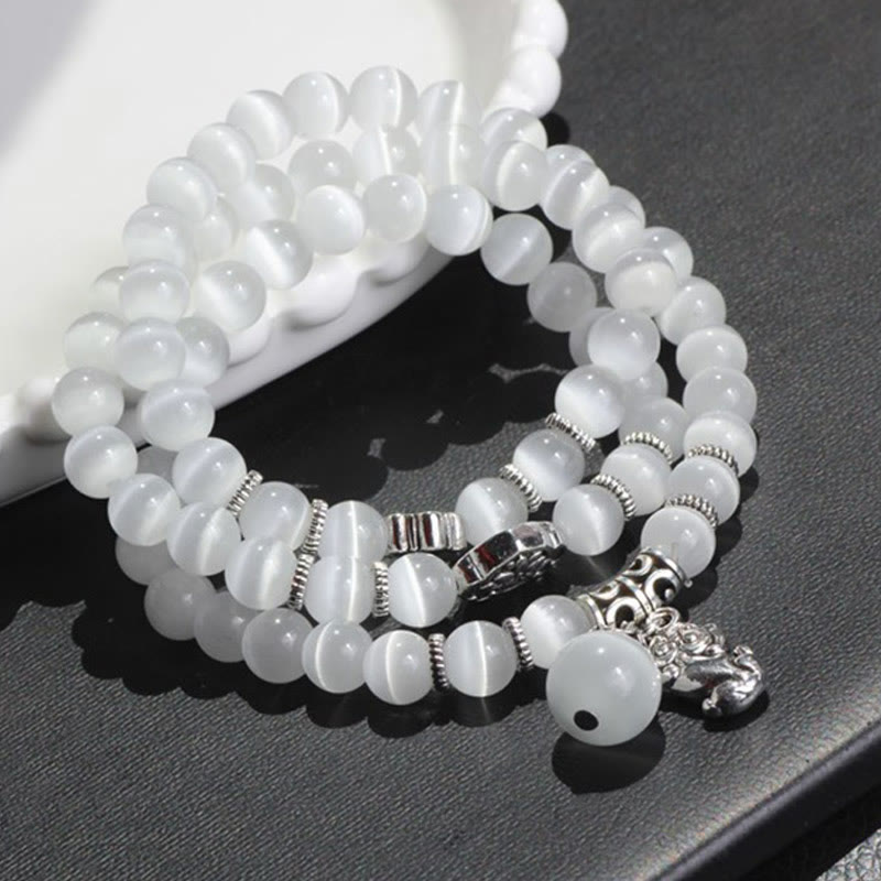 Cat Eye PiXiu Support Triple Wrap Bracelet