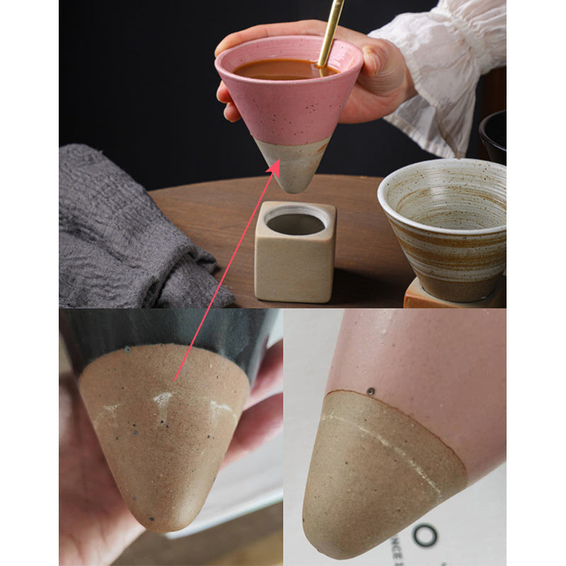 Vintage Gradient Ceramic Coffee Mug Tea Latte Espresso Coffee Cup With Base 200ml