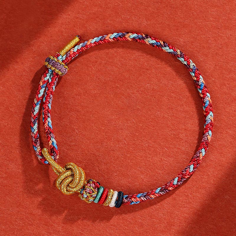 Handmade Dunhuang Colorful Rope Protection Braid String Bracelet