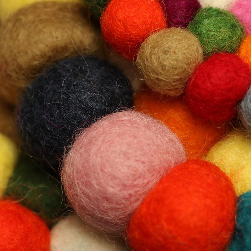 Tibetan Singing Bowl Handcraft Felted Wool Cushion Decoration