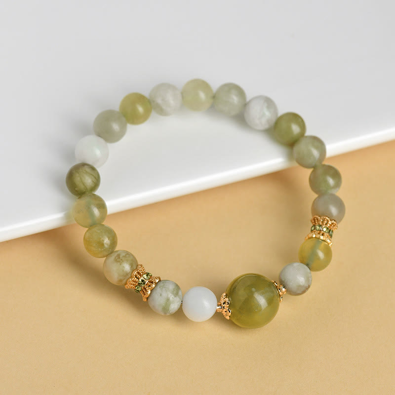 Green Grape Color Jade Abundance Bracelet