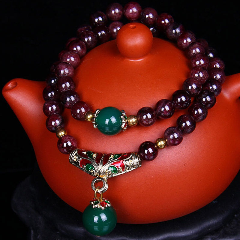 Natural Garnet Blessing Bracelet