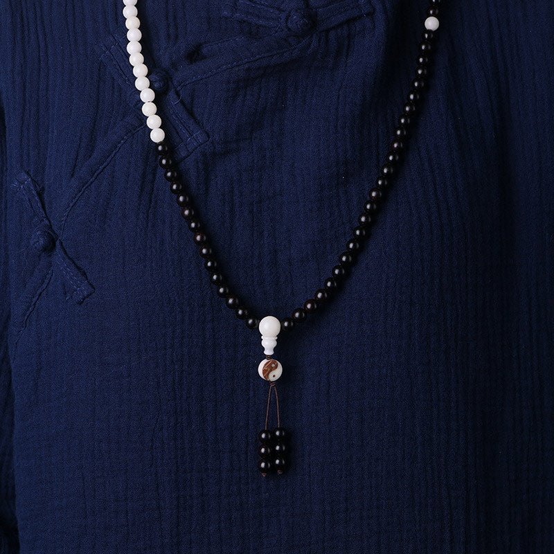 Ebony YinYang Protection Necklace Mala