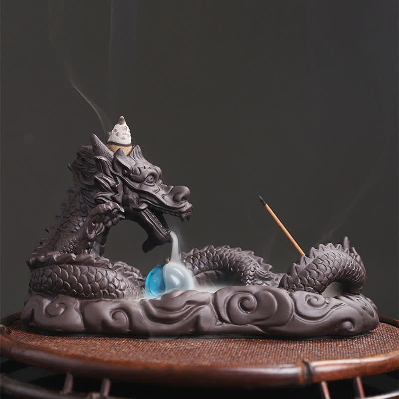Dragon & Phoenix Motif Incense Burner for Energetic Space Balance
