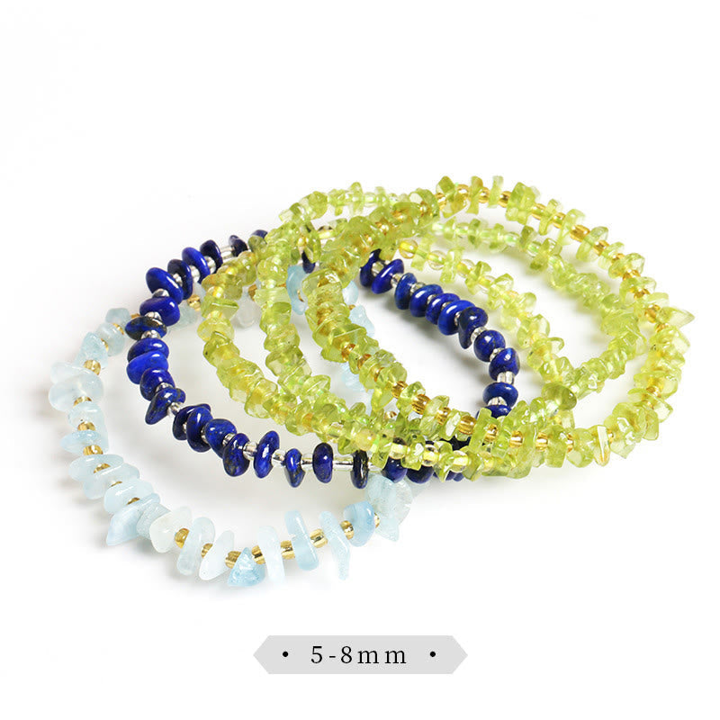 Natural Irregular Shape Raw Crystal Meditation Balance Bracelet