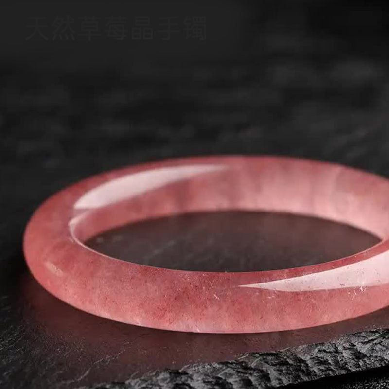 Natural Strawberry Quartz Love Healing Bracelet Bangle