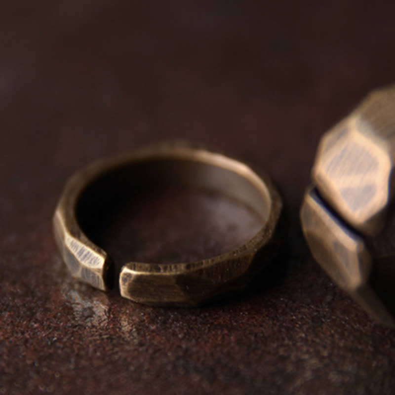 Tibetan Simple Design Copper Wealth Ring