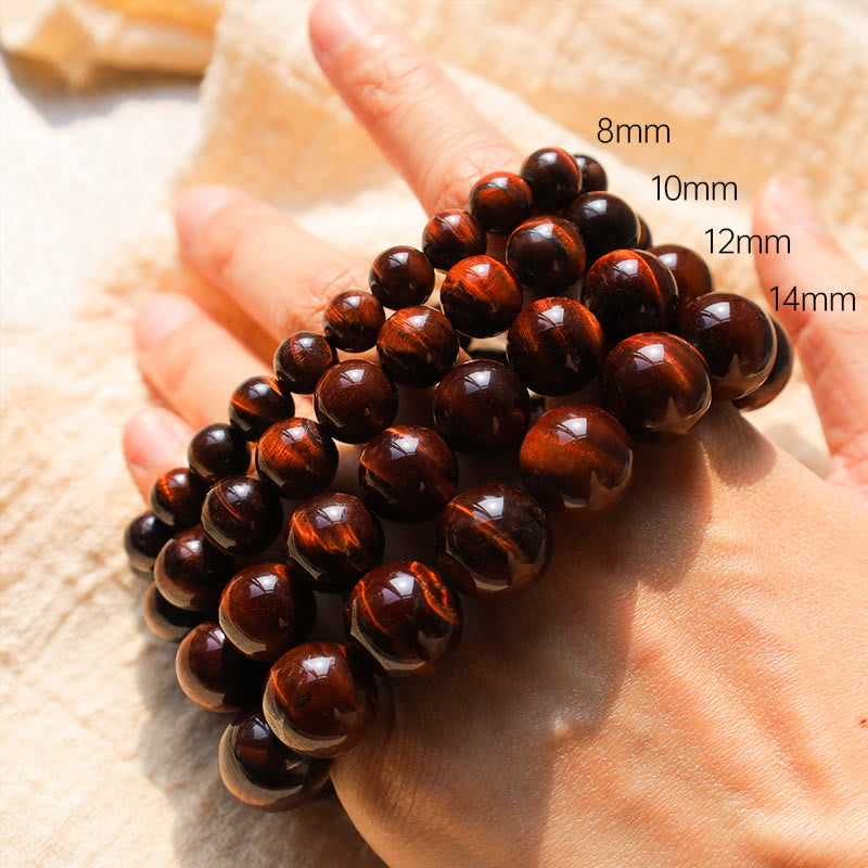 Natural Tiger Eye Beaded Bracelet for Inner Strength & Clarity