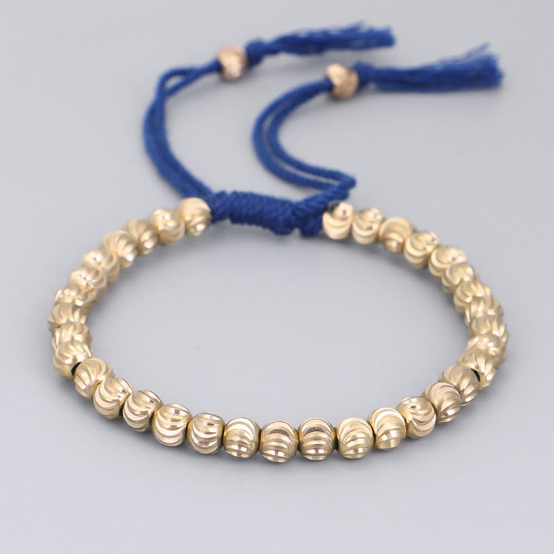 Tibetan Handmade Copper Bead Luck String Bracelet