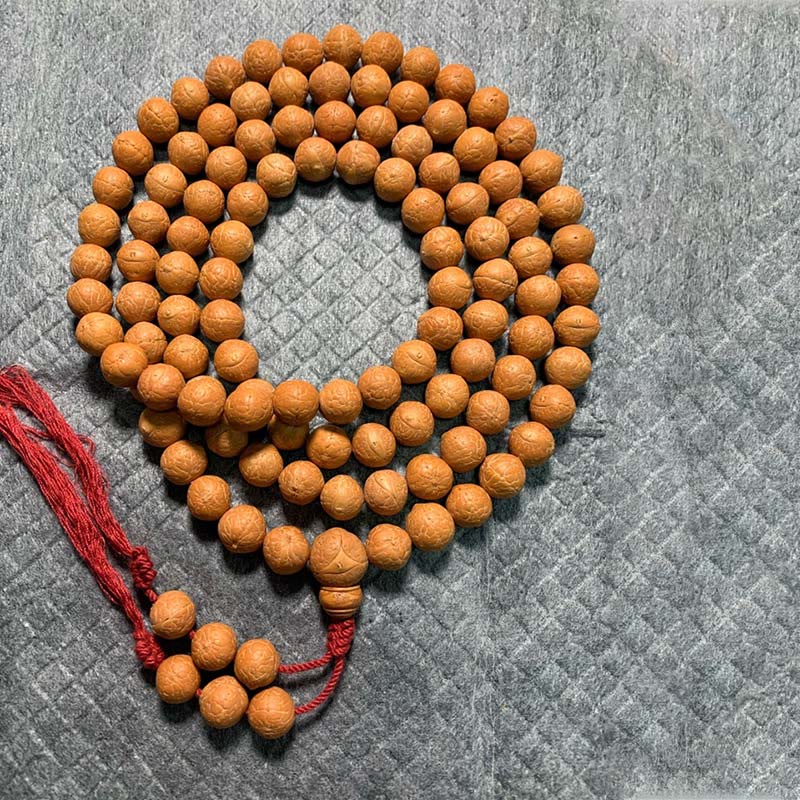 Handmade Nepal 108 Bodhi Seed Mala Tassel Bracelet