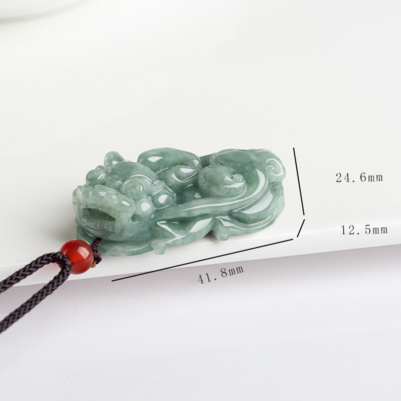 Jade PiXiu Wealth Luck String Necklace Pendant