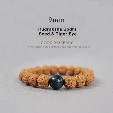 Tibet Rudraksha Bodhi Seed Dzi Bead Amber Turquoise Wealth Bracelet