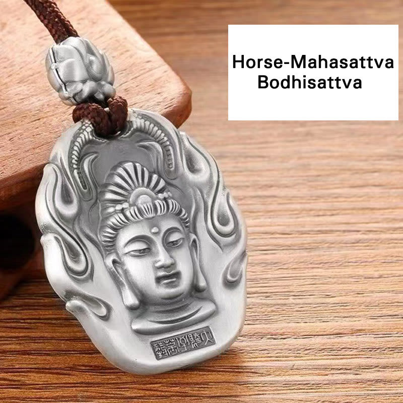 Chinese Zodiac Natal Buddha Om Mani Padme Hum Lotus Compassion Necklace Pendant