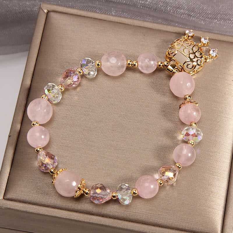 Natural Pink Crystal Soothing Protection Bracelet