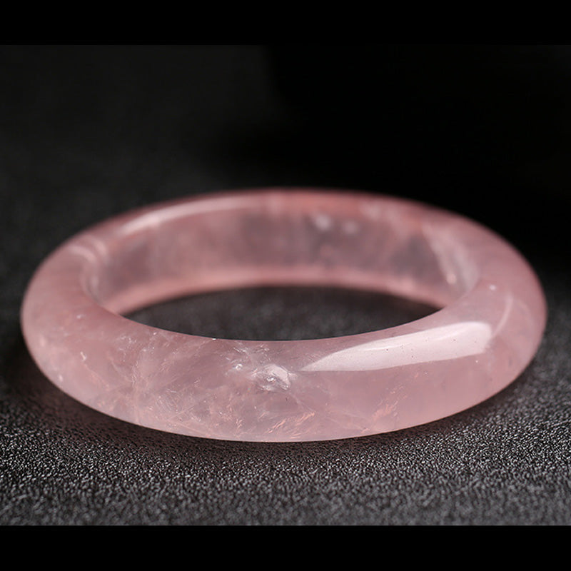 Natural Rose Quartz Love Caring Bracelet Bangle