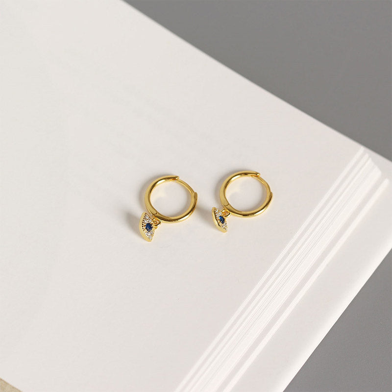 925 Sterling Silver Evil Eye Blessing Protection Stud Earrings