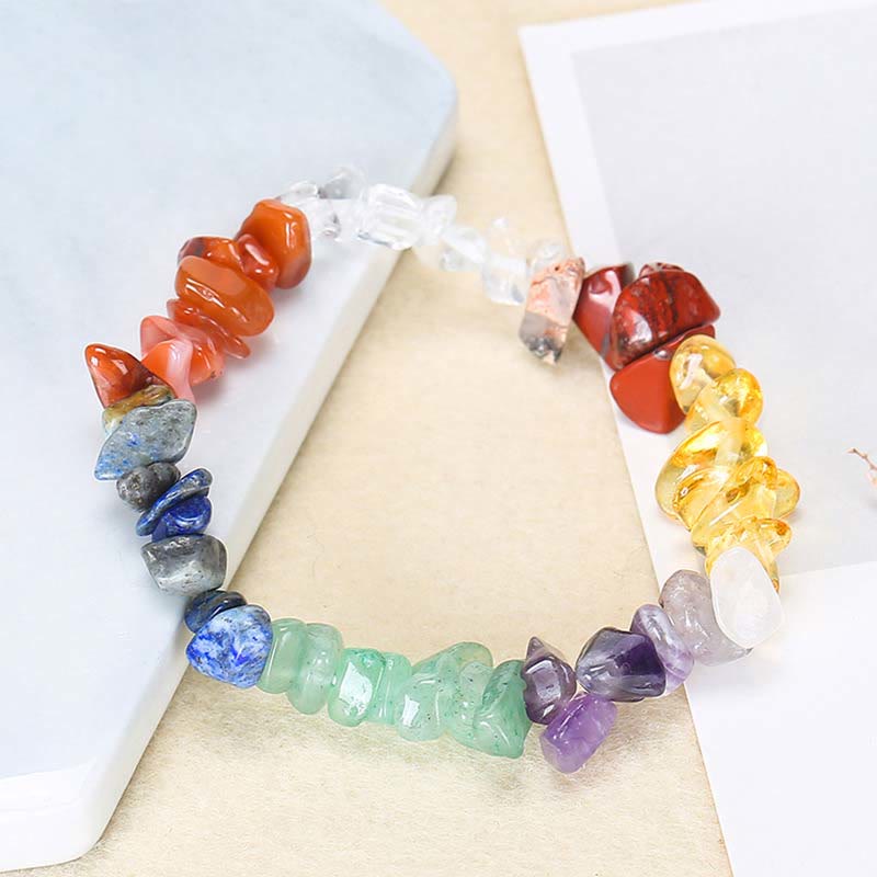 Irregular Cut Crystal Stone Bracelet | Natural Energy Anchor