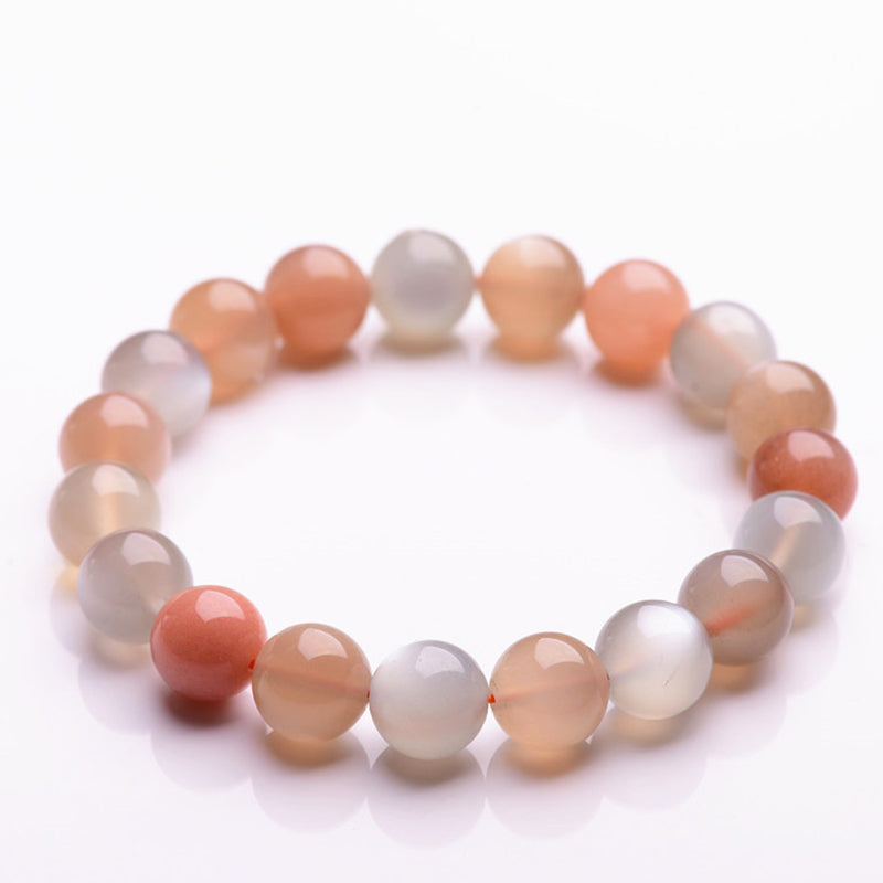 Natural Moonstone Beaded Energy Bracelet for Emotional Balance