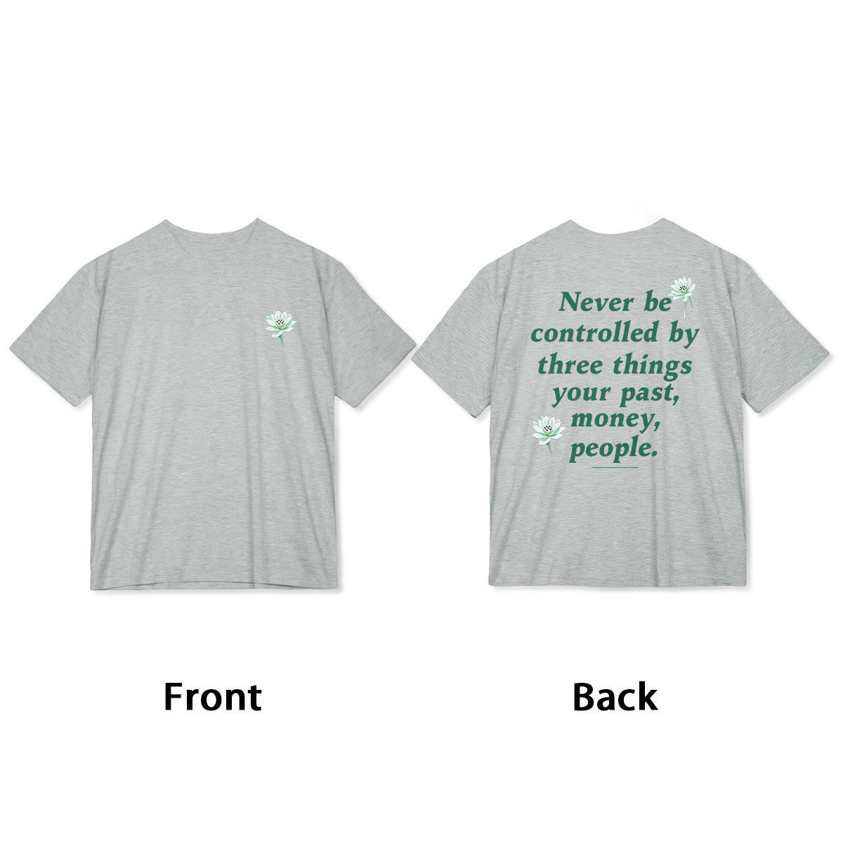 Pure Cotton Lotus Self-Mastery Graphic T-Shirt