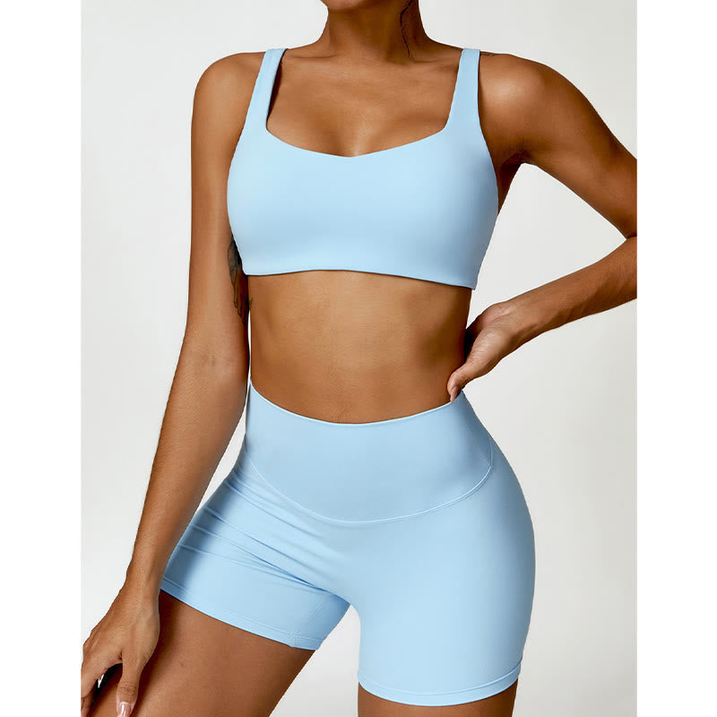 Breathable Stretch Backless Yoga Meditation 2-Piece Outfit