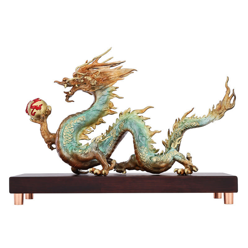 Year Of The Dragon Auspicious Dragon Brass Copper Luck Success Office Decoration