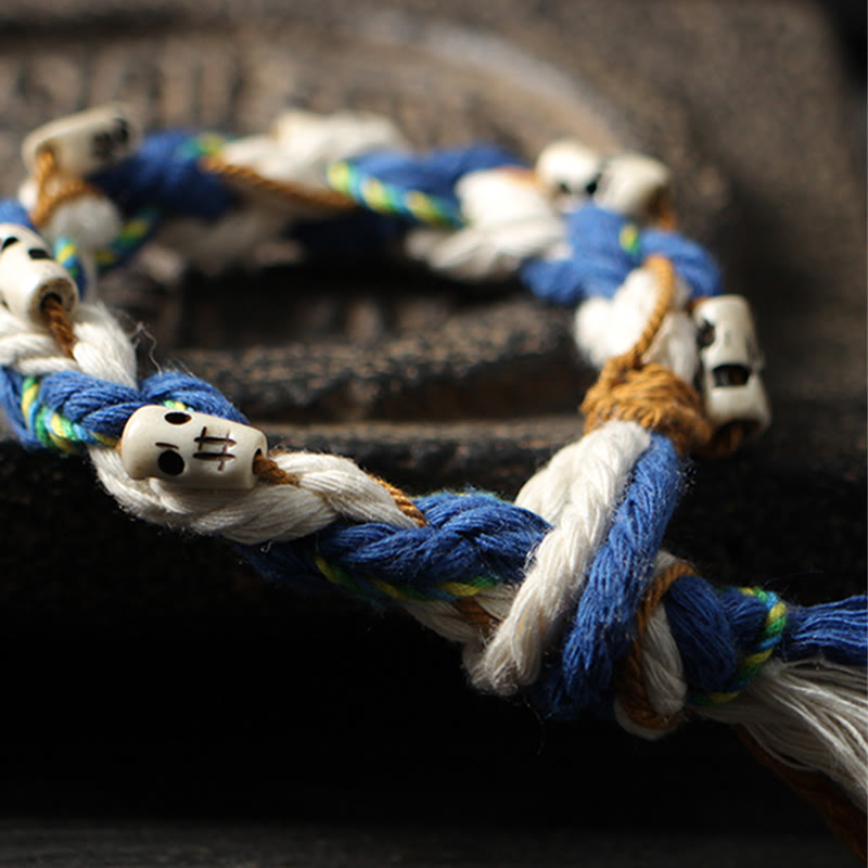 Tibetan Zakiram Goddess of Wealth Bead Engraved Handmade Luck Bracelet