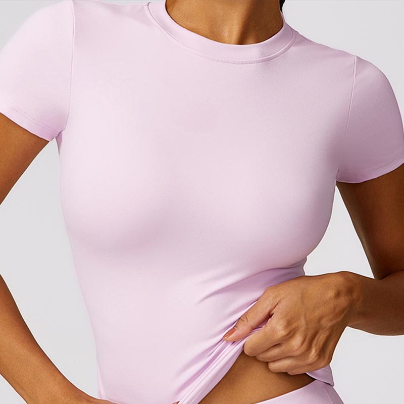 Women Short Sleeve T-Shirt Top High Waist Leggings Pants For Sports Yoga