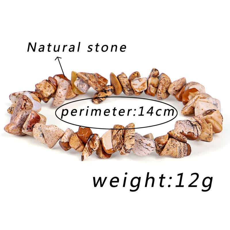 Natural Round Gemstone Beaded Energy Bracelet - Multi-Crystal Selection